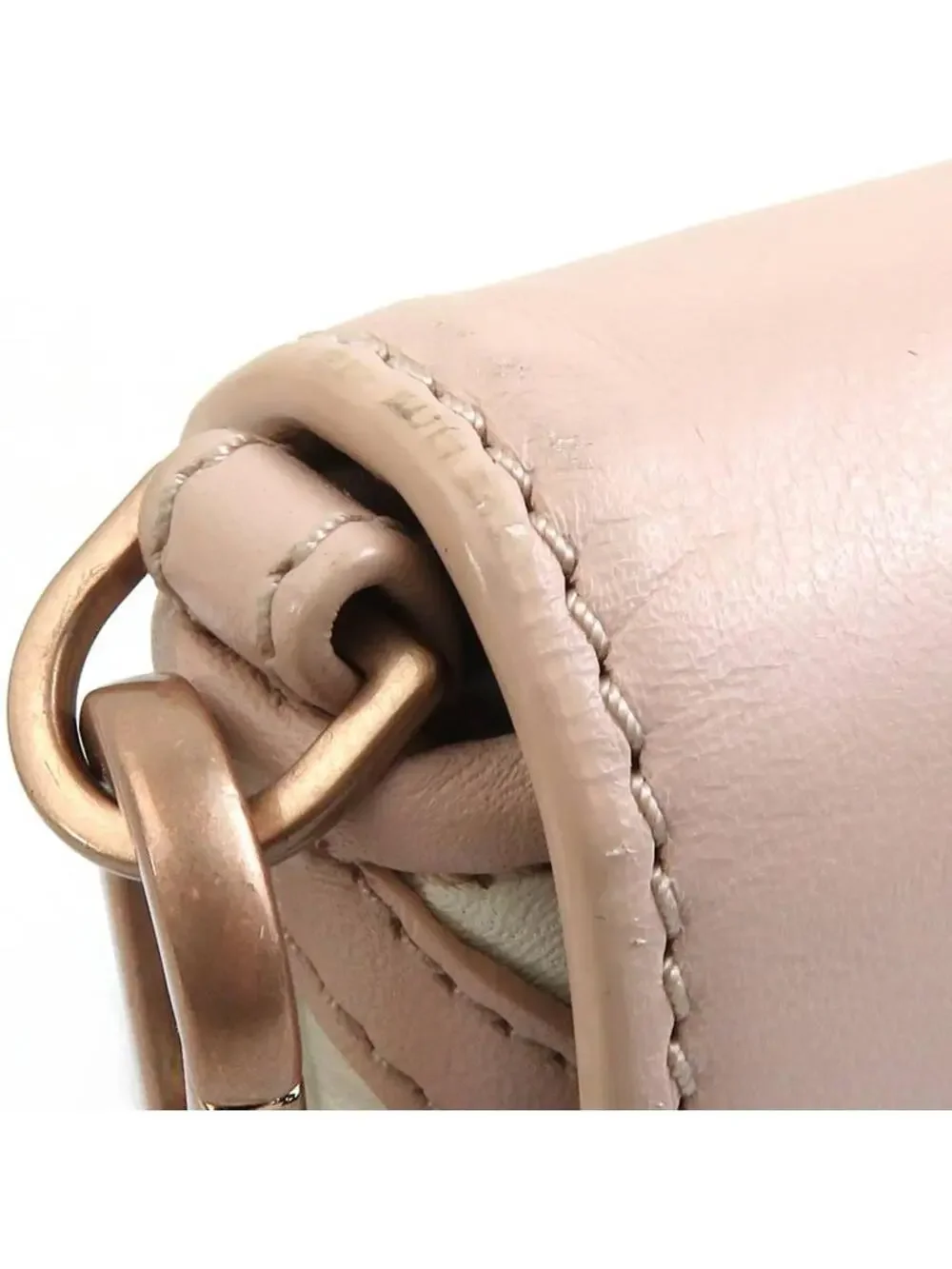 Auth Tory Burch Shoulder Bag Pink Beige #284501T14B